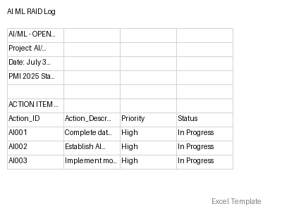 RAID Log preview