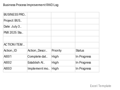 RAID Log preview