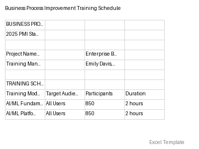 Training Schedule preview