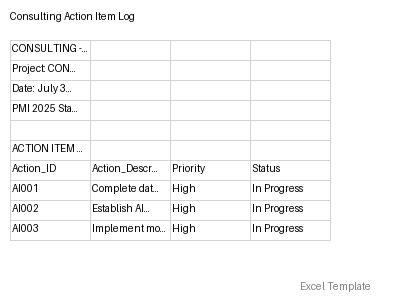 Action Item Log preview