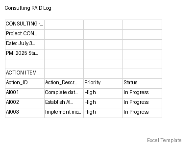 RAID Log preview