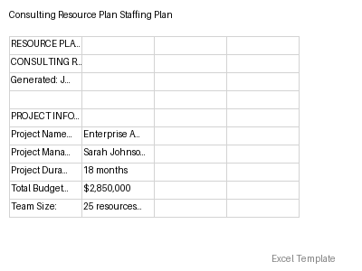 Resource Plan Staffing Plan preview