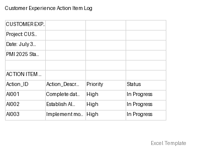Action Item Log preview