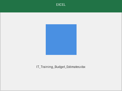 Training Budget Estimates preview
